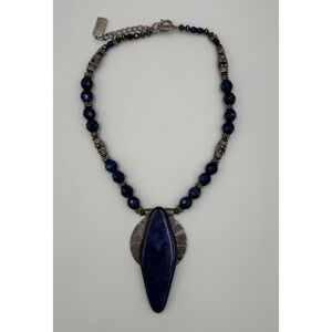 ANTHONY ALEXANDER Purple/Blue Beaded Pendant necklace